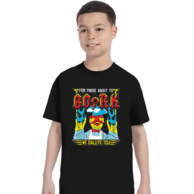 Daily_Deal_Shirts T-Shirts, Youth / XS / Black For Those About To Bork