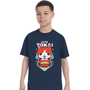 Shirts T-Shirts, Youth / XS / Navy Cute Yokai