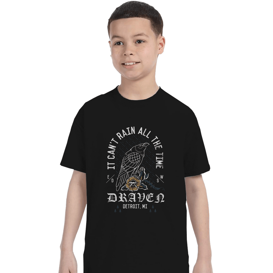 Shirts T-Shirts, Youth / XL / Black It Can't Rain All The Time