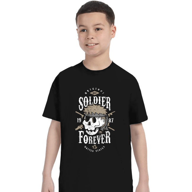 Shirts T-Shirts, Youth / XS / Black Soldier Forever