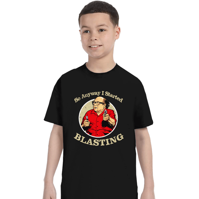 Secret_Shirts T-Shirts, Youth / XS / Black So Anyway I Started Blasting