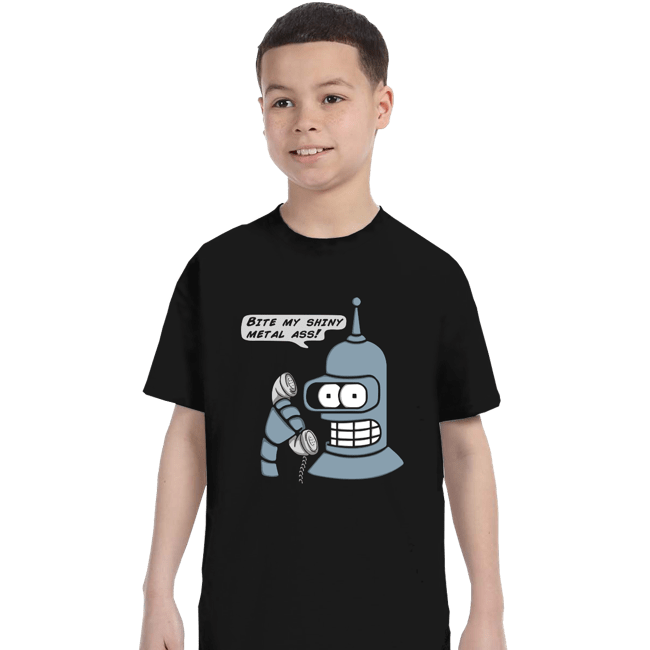 Secret_Shirts T-Shirts, Youth / XS / Black Robot On The Phone