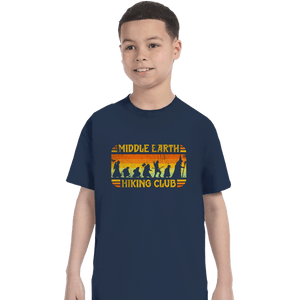 Daily_Deal_Shirts T-Shirts, Youth / XS / Navy Middle Earth Hiking Club