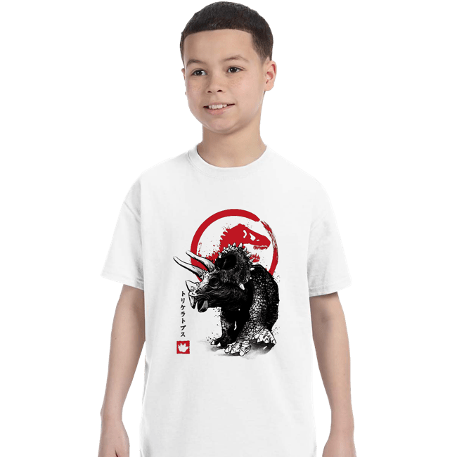 Shirts T-Shirts, Youth / XS / White TRICERATOPS SUMI-E halftones
