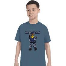 Load image into Gallery viewer, Daily_Deal_Shirts T-Shirts, Youth / XS / Indigo Blue Solid Snake
