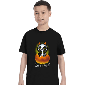 Daily_Deal_Shirts T-Shirts, Youth / XS / Black Schrodinger Halloween