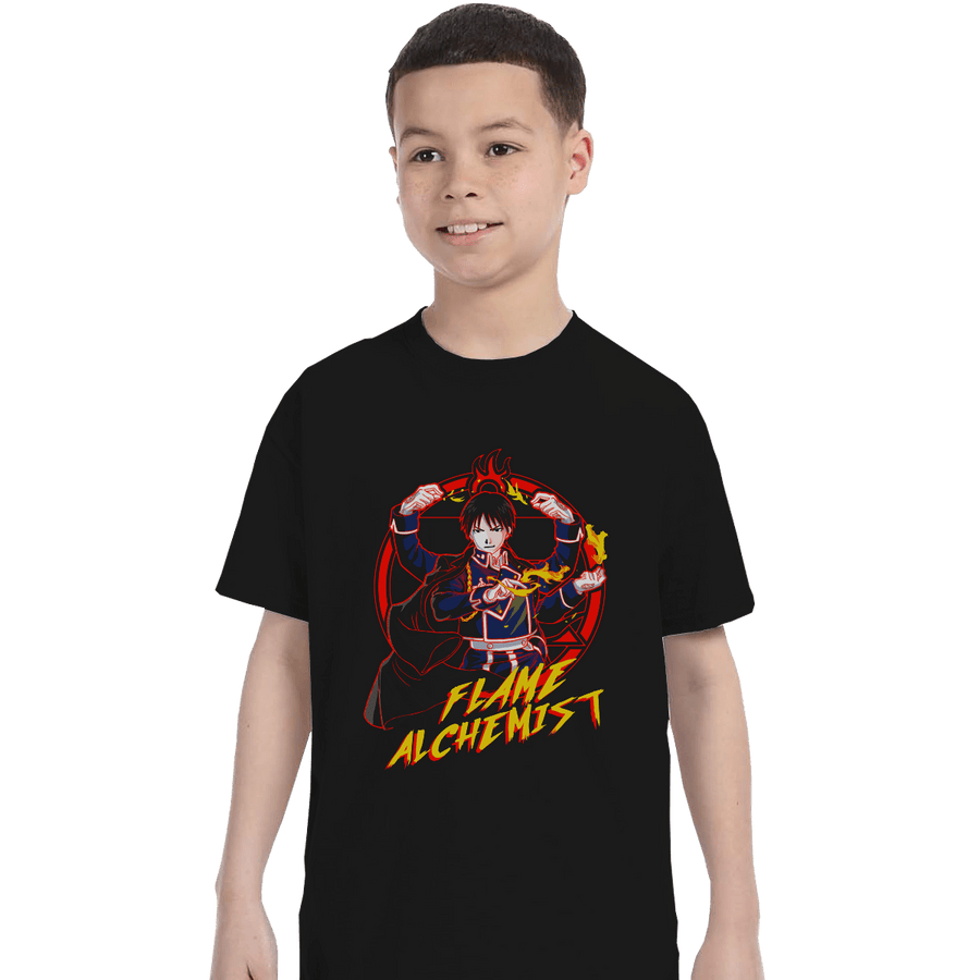 Shirts T-Shirts, Youth / Small / Black Flame Alchemist