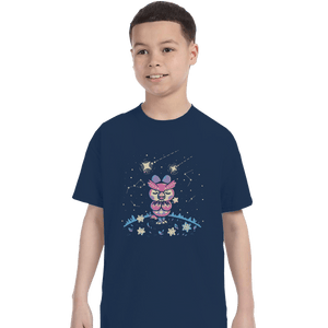 Shirts T-Shirts, Youth / Small / Navy Starry Owl