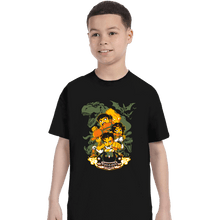 Load image into Gallery viewer, Shirts T-Shirts, Youth / XS / Black Cadillacs and Dinosaurs Heroes

