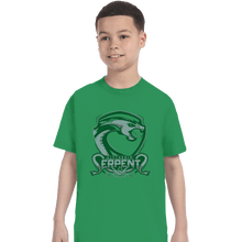 Load image into Gallery viewer, Shirts T-Shirts, Youth / XL / Irish Green Slytherin Serpents
