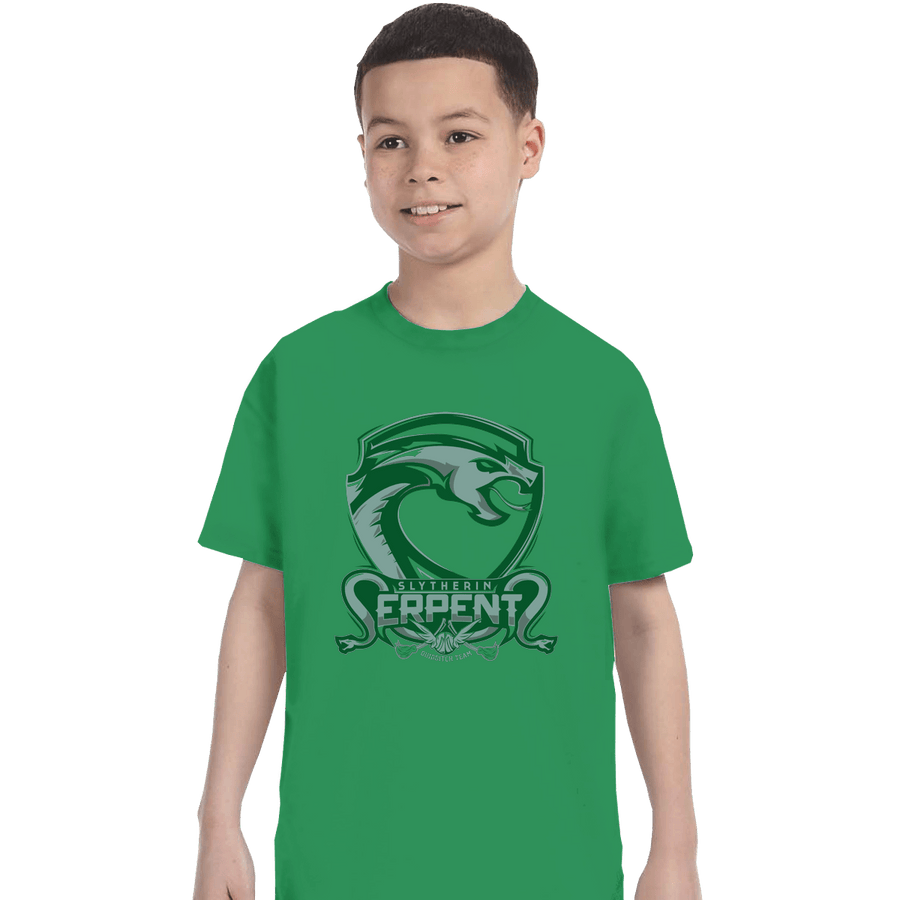 Shirts T-Shirts, Youth / XL / Irish Green Slytherin Serpents