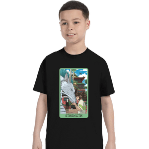 Daily_Deal_Shirts T-Shirts, Youth / XS / Black Tarot Ghibli Strength