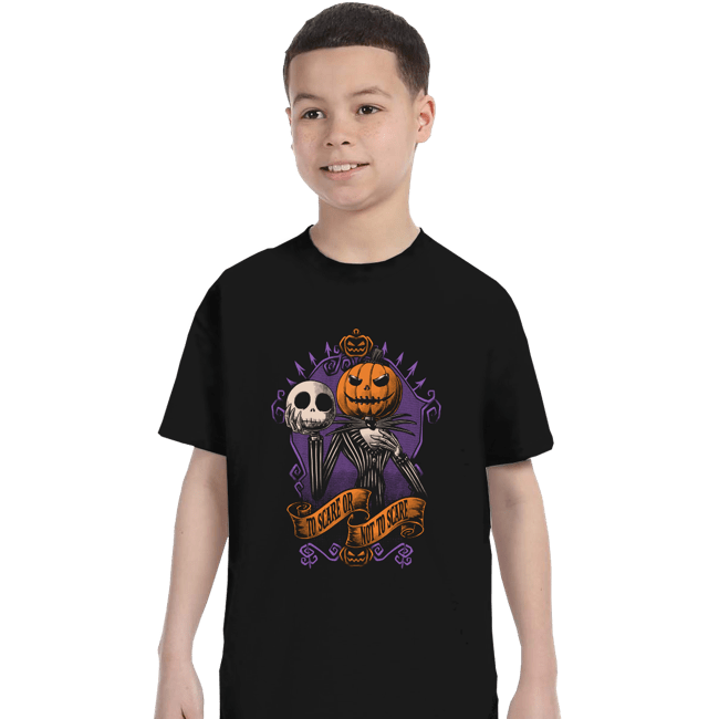 Daily_Deal_Shirts T-Shirts, Youth / XS / Black To Scare Or Not To Scare
