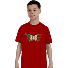 Load image into Gallery viewer, Daily_Deal_Shirts T-Shirts, Youth / XS / Red Digital Courage
