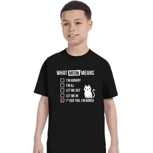 Secret_Shirts T-Shirts, Youth / XS / Black Meows Decoded