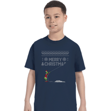 Load image into Gallery viewer, Shirts T-Shirts, Youth / XL / Navy Stealing Christmas
