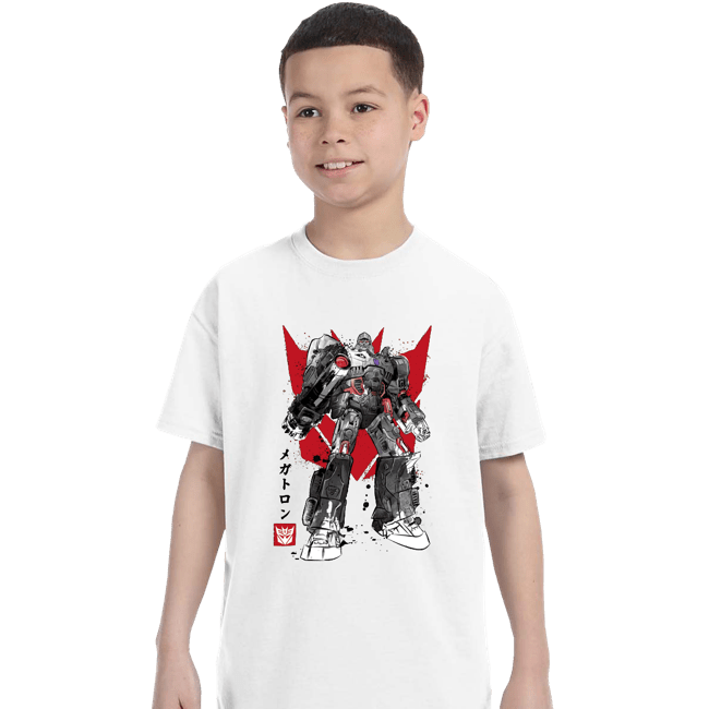 Daily_Deal_Shirts T-Shirts, Youth / XS / White Destruction Sumi-e
