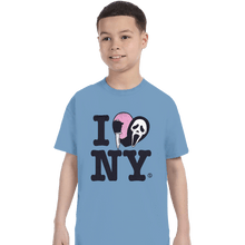 Load image into Gallery viewer, Daily_Deal_Shirts T-Shirts, Youth / XS / Powder Blue Ghostface Loves NY
