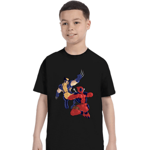 Secret_Shirts T-Shirts, Youth / XS / Black Wolverine And Deadpool