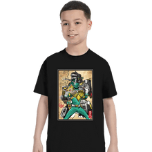 Load image into Gallery viewer, Daily_Deal_Shirts T-Shirts, Youth / XS / Black Green Ranger Woodblock
