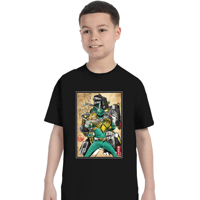Daily_Deal_Shirts T-Shirts, Youth / XS / Black Green Ranger Woodblock