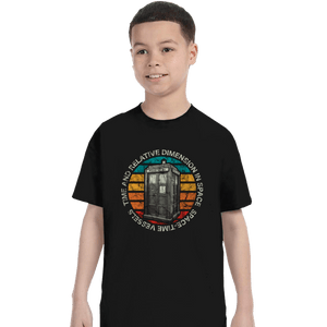 Shirts T-Shirts, Youth / XS / Black Retro Tardis Sun