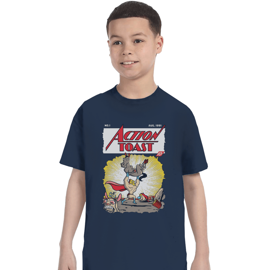 Shirts T-Shirts, Youth / XL / Navy Action Toast