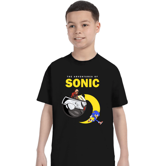 Shirts T-Shirts, Youth / XS / Black The Adventures of Sonic