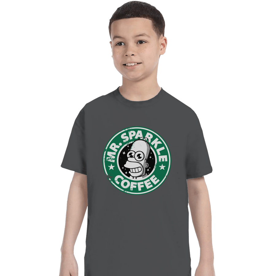 Shirts T-Shirts, Youth / XL / Charcoal Mr. Sparkle Coffee