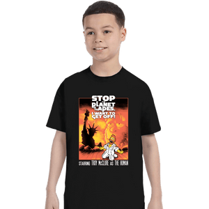 Secret_Shirts T-Shirts, Youth / XS / Black Stop The Planet Of The Apes!