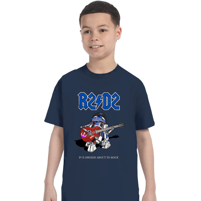 Daily_Deal_Shirts T-Shirts, Youth / XS / Navy Droids About To Rock