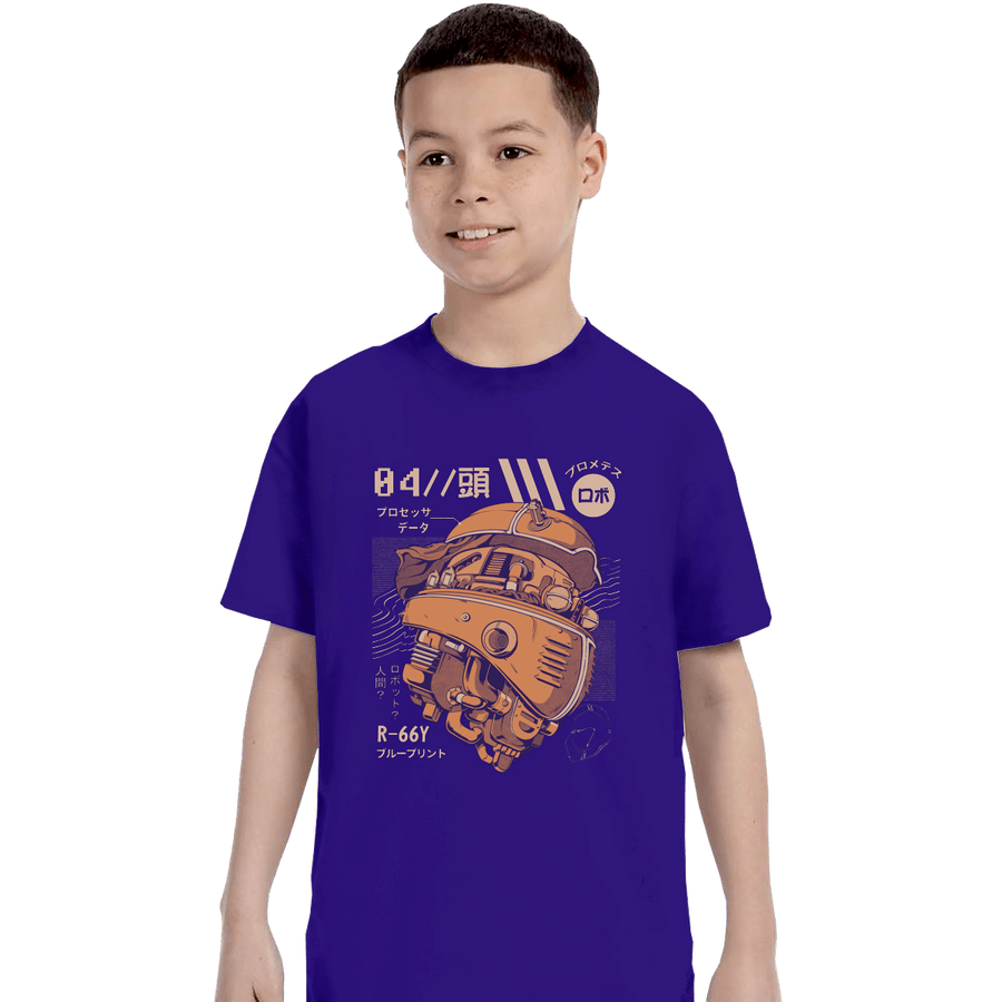 Shirts T-Shirts, Youth / XL / Violet Robo Head