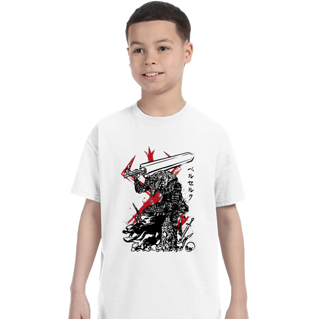 Daily_Deal_Shirts T-Shirts, Youth / XS / White Lone Swordsman sumi-e
