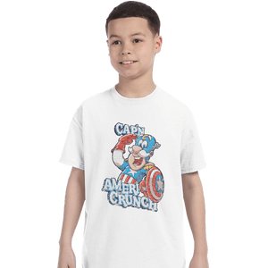 Shirts T-Shirts, Youth / XL / White Cap'n AmeriCrunch