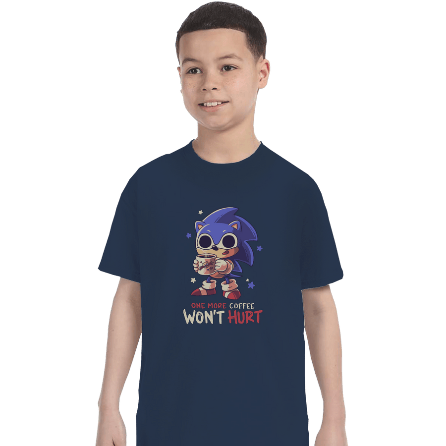 Shirts T-Shirts, Youth / XL / Navy One More Coffee