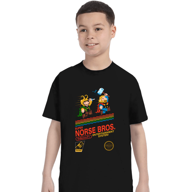 Secret_Shirts T-Shirts, Youth / XS / Black Super Norse Bros