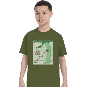 Secret_Shirts T-Shirts, Youth / XS / Military Green Captn Planet