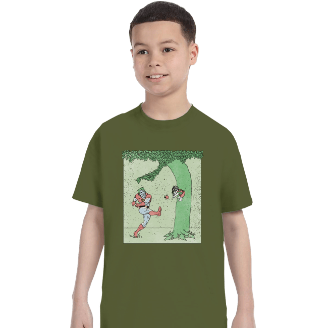 Secret_Shirts T-Shirts, Youth / XS / Military Green Captn Planet