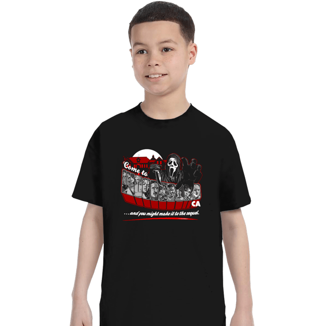 Shirts T-Shirts, Youth / XS / Black Come To Woodsboro