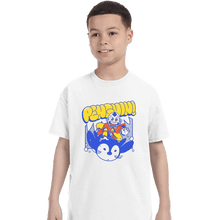Load image into Gallery viewer, Shirts T-Shirts, Youth / XS / White Penguin Sledding
