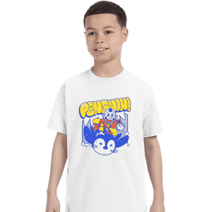 Shirts T-Shirts, Youth / XS / White Penguin Sledding