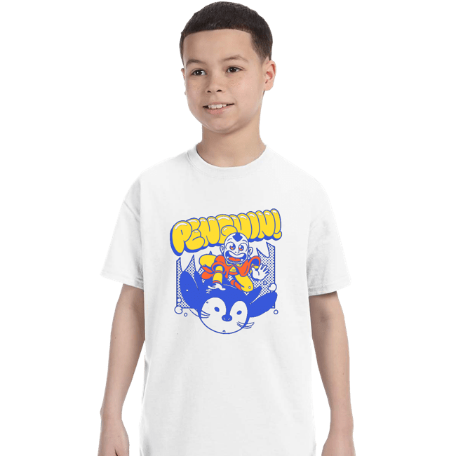 Shirts T-Shirts, Youth / XS / White Penguin Sledding