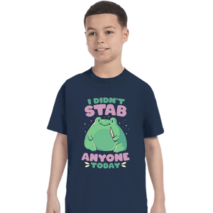 Secret_Shirts T-Shirts, Youth / XS / Navy Didn't Stab Anyone Today