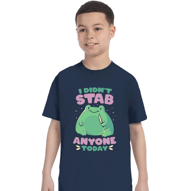 Secret_Shirts T-Shirts, Youth / XS / Navy Didn't Stab Anyone Today