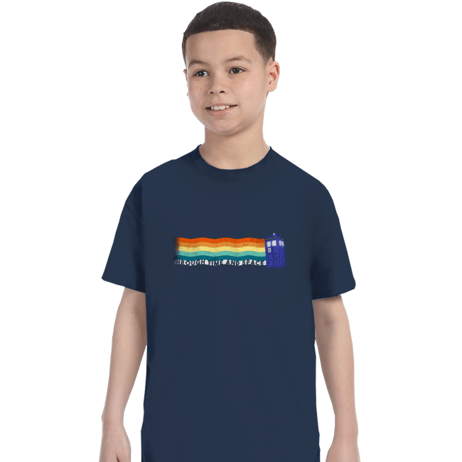 Secret_Shirts T-Shirts, Youth / XS / Navy Through Time And Space