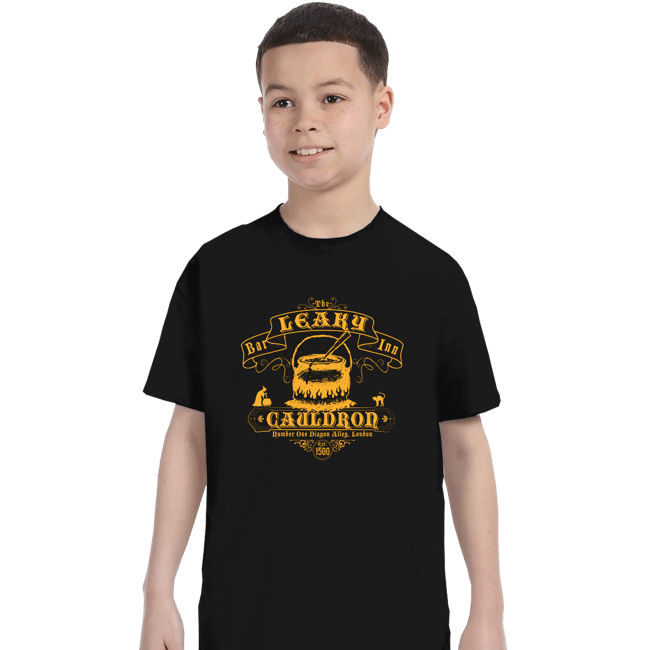 Shirts T-Shirts, Youth / XS / Black Leaky Cauldron