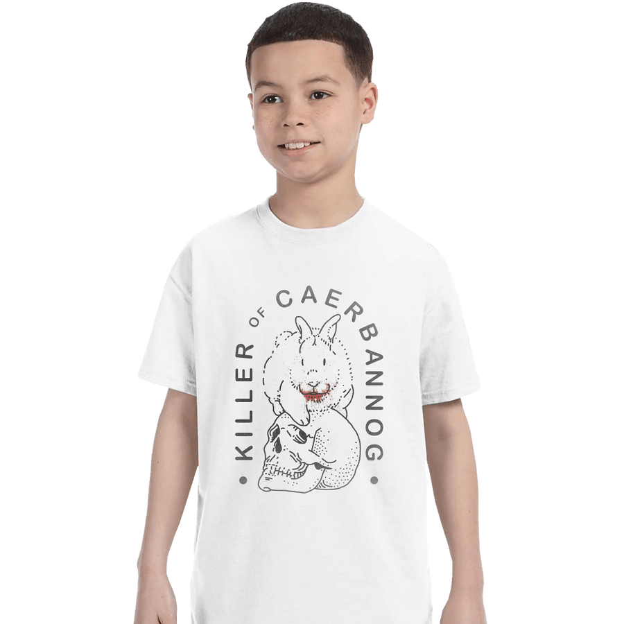 Shirts T-Shirts, Youth / XL / White Killer Rabbit of Caerbannog