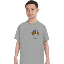 Load image into Gallery viewer, Shirts T-Shirts, Youth / XL / Sports Grey Kawaii Pocket
