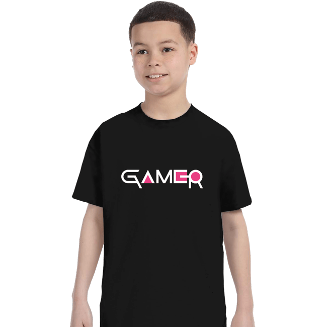 Secret_Shirts T-Shirts, Youth / XS / Black Squid Gamer