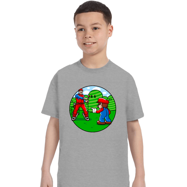 Secret_Shirts T-Shirts, Youth / XS / Sports Grey Two Marios